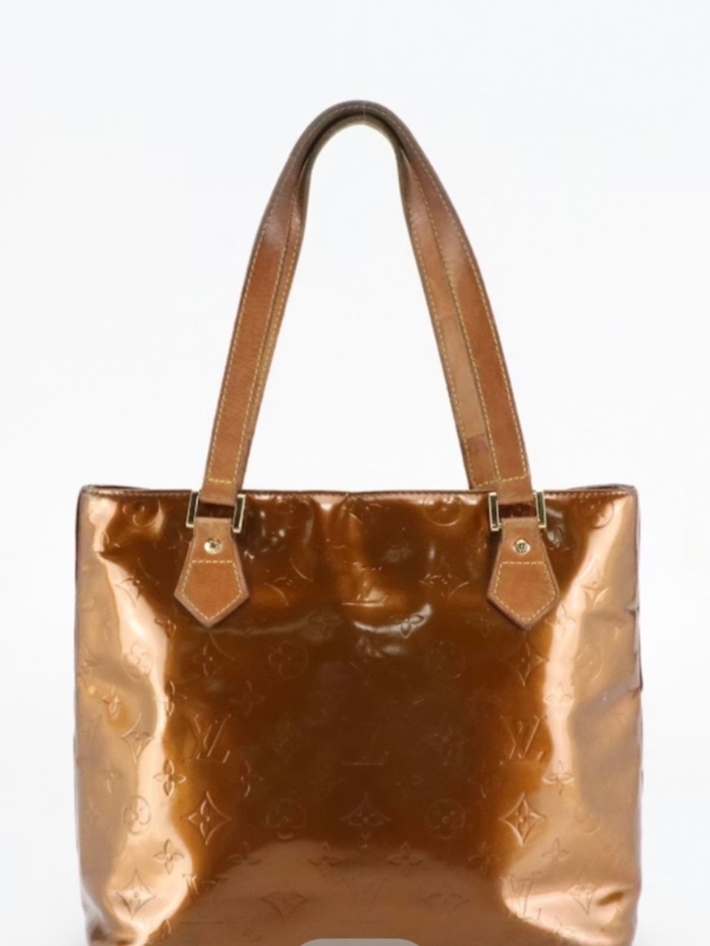 Louis Vuitton Houston Shoulder Bag in Bronze Monogram Vernis Leather